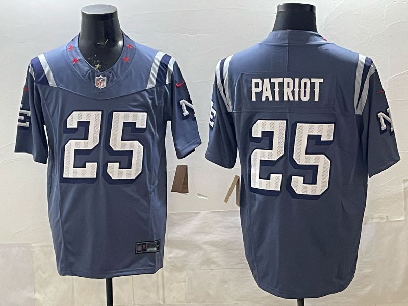 Men 2026 New England Patriots #25 Patriot blue Throwback Limited Nike NFL Jersey style 03->new england patriots->NFL Jersey